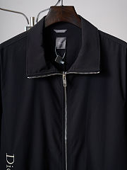 Colestore Dior Zipped Shirt with Dior Montaigne Embroidery Black Technical Fabric - 3