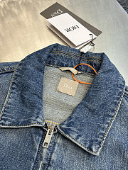 Colestore Dior Zipped Jacket Blue Cotton Twill  - 6