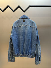 Colestore Dior Zipped Jacket Blue Cotton Twill  - 5