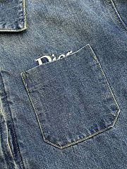 Colestore Dior Zipped Jacket Blue Cotton Twill  - 2