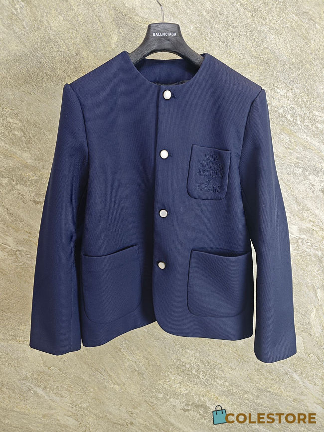 Colestore  Louis Vuitton Chic Collarless Jacket Dark Navy - 1