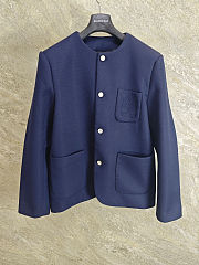 Colestore  Louis Vuitton Chic Collarless Jacket Dark Navy - 1