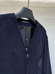 Colestore Louis Vuitton Corduroy Collarless Jacket Night Sky - 6