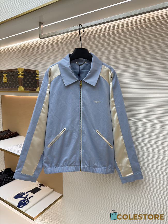 Colestore Louis Vuitton Silk Mix Souvenir Jacket Pale Blue - 1