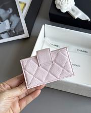 Colestore Chanel Classic Flap Card Holder in Grained Calfskin & Gold-Tone Metal Light Pink 10.4x7x2cm - 6