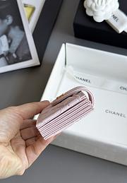 Colestore Chanel Classic Flap Card Holder in Grained Calfskin & Gold-Tone Metal Light Pink 10.4x7x2cm - 5