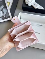 Colestore Chanel Classic Flap Card Holder in Grained Calfskin & Gold-Tone Metal Light Pink 10.4x7x2cm - 2
