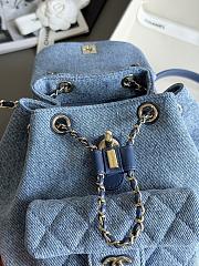 Colestore Chanel MÉTIERS D’ART 2026   SMALL BACKPACK   Washed Denim & Gold-Tone Metal 18.5 x 18 x 12cm - 2