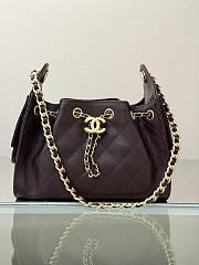 Colestore Chanel 25 Mini Handbag Grained Calfskin & Gold-Tone Metal Dark Burgundy 20x22x12.5cm - 1