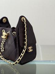 Colestore Chanel 25 Mini Handbag Grained Calfskin & Gold-Tone Metal Dark Burgundy 20x22x12.5cm - 6
