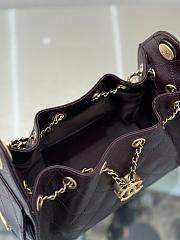 Colestore Chanel 25 Mini Handbag Grained Calfskin & Gold-Tone Metal Dark Burgundy 20x22x12.5cm - 5
