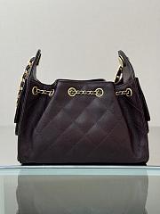 Colestore Chanel 25 Mini Handbag Grained Calfskin & Gold-Tone Metal Dark Burgundy 20x22x12.5cm - 3