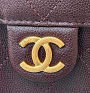 Colestore Chanel 25 Mini Handbag Grained Calfskin & Gold-Tone Metal Dark Burgundy 20x22x12.5cm - 2