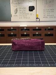 Colestore Chanel Fall Winter 2026 Pre-Collection  Maxi Flap bag   Suede Calfskin & Gold-Tone Metal  Burgundy  19.5 x 32 x 10cm - 3