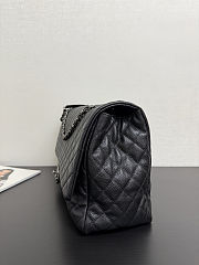 Colestore Chanel Maxi Classic Handbag Grained Calfskin & Ruthenium-Finish Metal Black 44 x 27 cm - 6