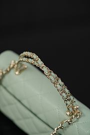 Colestore Chanel 26P Cross Handle Kelly Chain Bag Grained Calfskin & Gold-Tone Metal  Light Green 18x10x4.5cm - 4