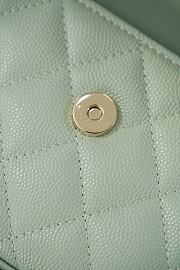Colestore Chanel 26P Cross Handle Kelly Chain Bag Grained Calfskin & Gold-Tone Metal  Light Green 18x10x4.5cm - 3