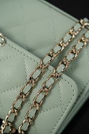 Colestore Chanel 26P Cross Handle Kelly Chain Bag Grained Calfskin & Gold-Tone Metal  Light Green 18x10x4.5cm - 2