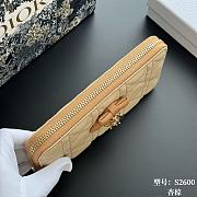 Colestore Dior  Lady Dior Voyageur Slim Wallet Two-Tone Trench and Biscuit Cannage Lambskin 12x9x2cm - 4