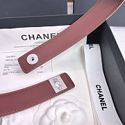 Colestore  Chanel Leather belt   Suede Calfskin & Metal  Dark Beige & Silver - 6