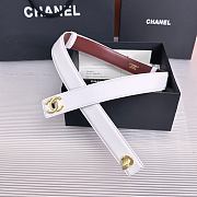 Colestore Chanel Fall Winter 2026 Pre-Collection   Leather belt   Calfskin & Metal  White & Gold - 5