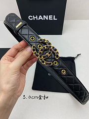 Colestore Chanel Leather belt   Calfskin & Gold-Tone Metal  - 6