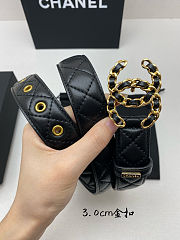 Colestore Chanel Leather belt   Calfskin & Gold-Tone Metal  - 5