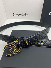 Colestore Chanel Leather belt   Calfskin & Gold-Tone Metal  - 4