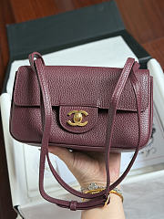 	 Colestore Chanel FALL WINTER 2026 PRE-COLLECTION MINI FLAP BAG Grained Calfskin & Gold-Tone Metal Burgundy 13 x 20 x 6cm - 4