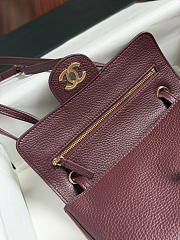 	 Colestore Chanel FALL WINTER 2026 PRE-COLLECTION MINI FLAP BAG Grained Calfskin & Gold-Tone Metal Burgundy 13 x 20 x 6cm - 3