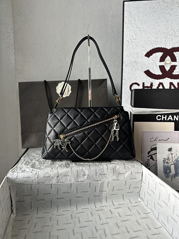 Colestore Chanel Métiers d’art 2026   Small Hobo Bag   Lambskin & Gold-Tone Metal  Black  18 x 29 x 8cm