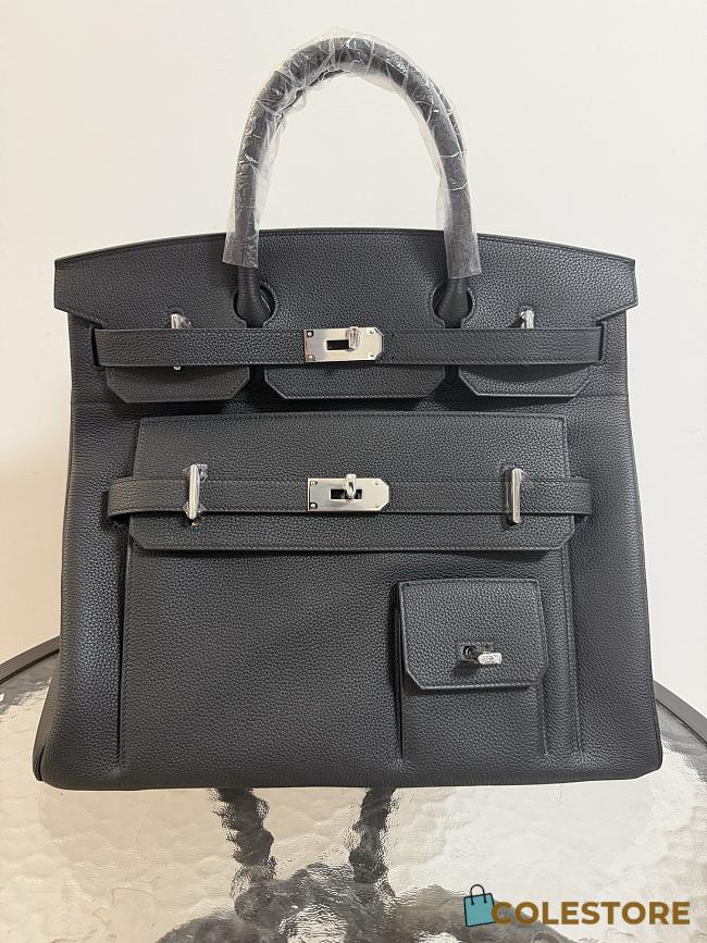 Colestore Hermes Multipockets Birkin HAC 40 Black Togo Palladium Hardware - 1