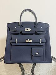 Colestore Hermes Multipockets Birkin HAC 40 Navy Blue Togo Palladium Hardware - 1