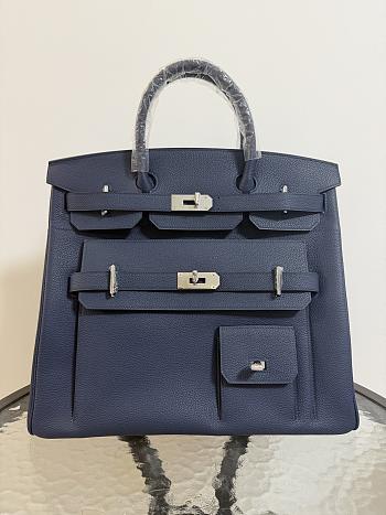 Colestore Hermes Multipockets Birkin HAC 40 Navy Blue Togo Palladium Hardware