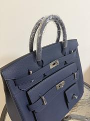 Colestore Hermes Multipockets Birkin HAC 40 Navy Blue Togo Palladium Hardware - 6