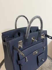 Colestore Hermes Multipockets Birkin HAC 40 Navy Blue Togo Palladium Hardware - 5