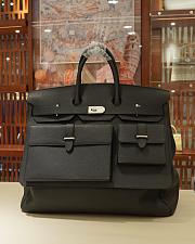 Colestore Hermes Togo HAC Birkin 50 Multi-Pockets Black Togo Leather Palladium-Plated Hardware - 1