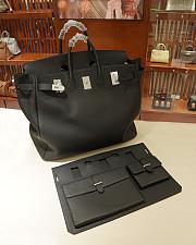 Colestore Hermes Togo HAC Birkin 50 Multi-Pockets Black Togo Leather Palladium-Plated Hardware - 6