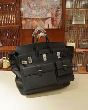 Colestore Hermes Togo HAC Birkin 50 Multi-Pockets Black Togo Leather Palladium-Plated Hardware - 5