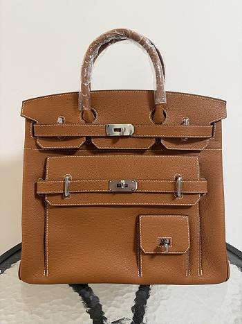 	 Colestore Hermes Multipockets Birkin HAC 40 Gold Brown Togo Palladium Hardware