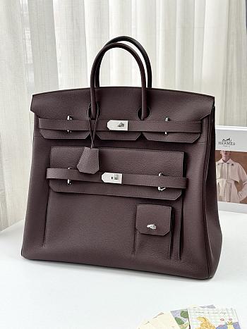 	 Colestore Hermes Haut à Courroies HAC 50 Multi-Pocket Ebene Togo Palladium Hardware