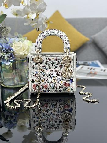 Colestore Dior Lady Dior Mini Bag Multicolor Dior Jardin d'Hiver Embroidery 17 x 15 x 7 cm