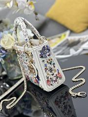 Colestore Dior Lady Dior Mini Bag Multicolor Dior Jardin d'Hiver Embroidery 17 x 15 x 7 cm - 5