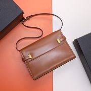 Colestore YSL Saint Laurent Smooth Calfskin Small Manhattan Shoulder Bag Brown 24x17.5x6cm - 4