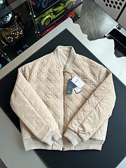 Colestore Dior Light Beige Quilted Bomber Jacket - 1
