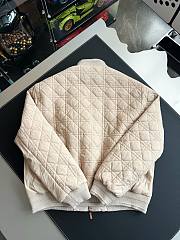Colestore Dior Light Beige Quilted Bomber Jacket - 5