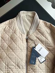 Colestore Dior Light Beige Quilted Bomber Jacket - 3