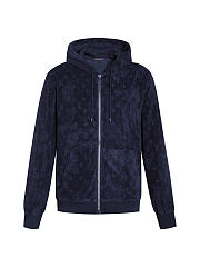 Colestore Louis Vuitton Monogram French Terry Zip-Through Hoodie Dark navy - 1