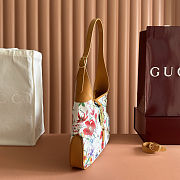 Colestore Gucci Jackie 1961 medium shoulder bag white and multicolor nylon 31 x 22 x 4.5 cm - 5