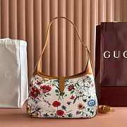 Colestore Gucci Jackie 1961 medium shoulder bag white and multicolor nylon 31 x 22 x 4.5 cm - 3